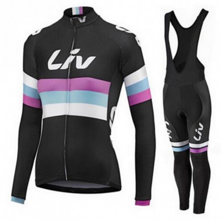 Set Langarmtrikot + Trägerhose Lange 2015 CCC Liv Damen N001